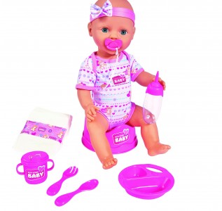 Simba New Born Baby Doll - Baby Puppe - Mädchen Babypuppe Rosa 