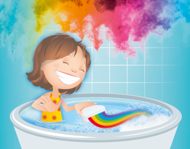 Simba Glibbi Boom - zaubert Regenbogen in die Badewanne - ab 3 Jahre 