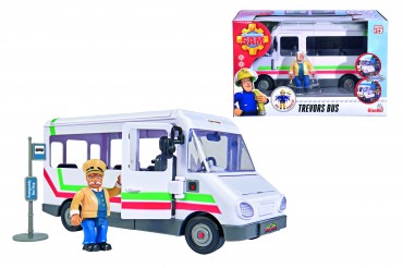 Simba Feuerwehrmann Sam - Trevors Bus mit Figur und Zubehör 