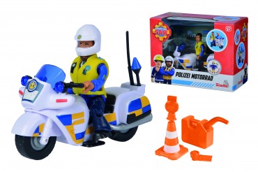 Simba Feuerwehrmann Sam - Polizei Motorrad mit Figur 