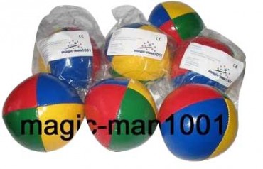 Jonglierball 6,3 cm, glatt, aus 4 Farben, Bean Bag - Jonglierbälle  