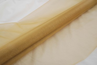 Organza gold 10 m x 70 cm - Deko Stoffe - goldener Organzastoff 