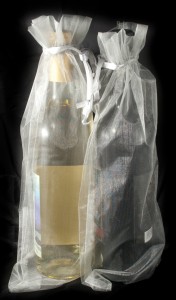 10 Flaschenbeutel 38 x 16 cm champagner 