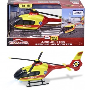 Majorette Retttungs-Helikopter Airbus H135 - Spielzeug Hubschrauber 