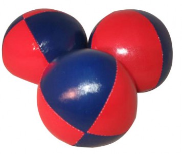 Jonglierball 6,3 cm, glatt - blau-rot Granulat Jonglierbälle 