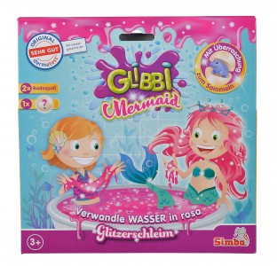 Simba Glibbi Mermaid Badewannenspielzeug - pinker Glitzerschleim 