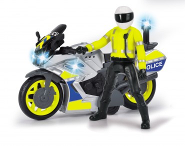 Dickie Toys – Polizei Motorrad – Spielzeug Motorrad mit Polizisten-Figur 
