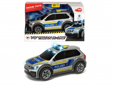 Dickie Toys - Volkswagen VW Tiguan R-Line – 25 cm großes Polizeiauto mit Licht & Sound, Polizei-SUV 