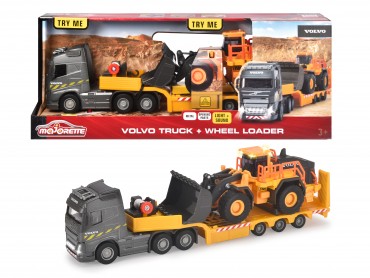 Dickie Toys Volvo Truck + Wheel Loader 