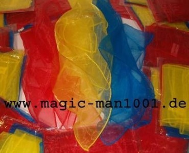 3 Jongliertücher 40 x 40 cm rot/gelb/blau Tanztücher Kinder 